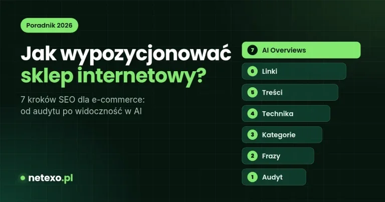 Jak wypozycjonować sklep internetowy – poradnik 2026, 7 kroków SEO dla e-commerce