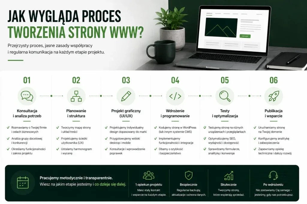 proces tworzenia stron internetowych