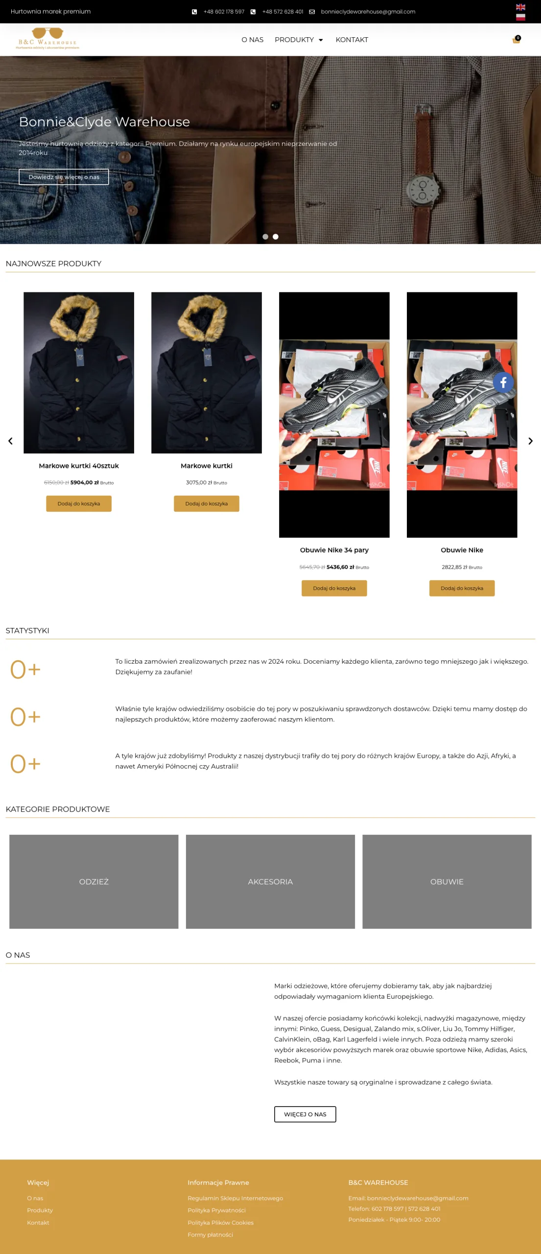 Pełny widok sklepu internetowego Stock Fashion